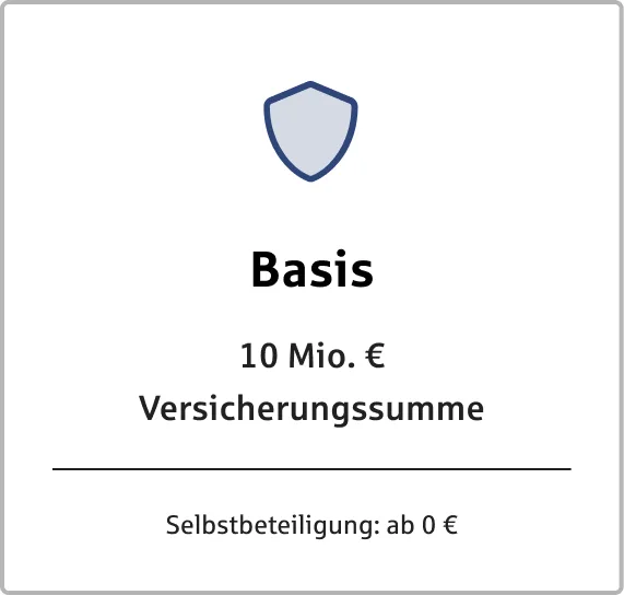 HFK1676 Versicherung Privathaftpflicht Basis-Tarif. Mit einer Versicherungssumme von 10 Mio. Euro und einer Selbstbeteiligung ab 0 Euro. 