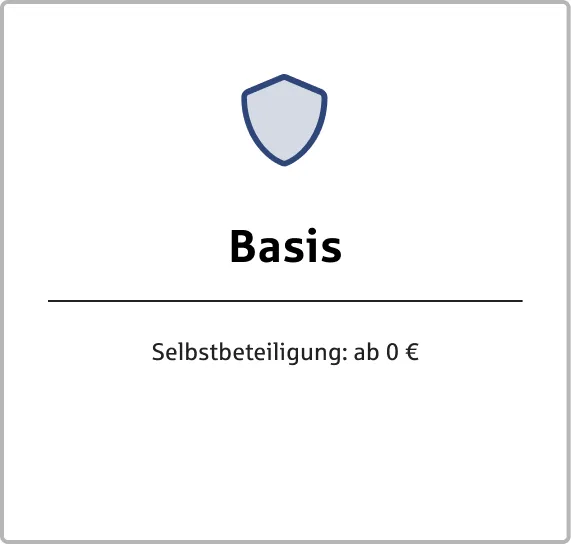 Die HFK1676 Hausratversicherung im Basis-Tarif mit einer Selbstbeteiligung ab 0 Euro. 